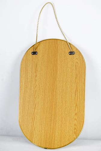 Oval Wall Mirror with Gold Frame - 16x9.2 Inch Decorative Hanging Mirror