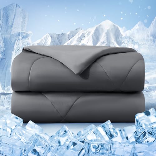 Bedsmile Cooling Comforter Queen Size - Reversible Cold Tech Ice Blanket