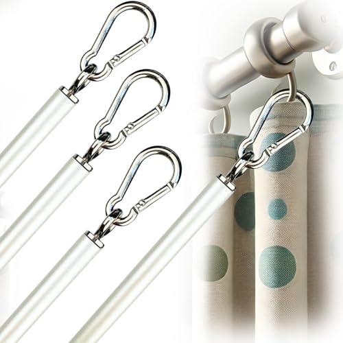 36-Inch Metal Curtain Pull Wand - Heavy Duty Drapery Rod (4 Pack)