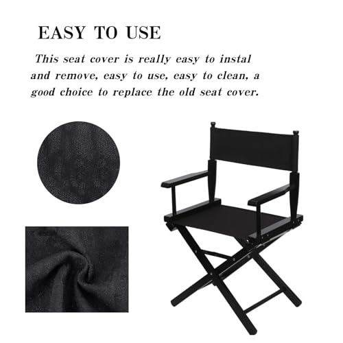 Director Chair Replacement Canvas Cover Set with Wood Sticks (Khaki)