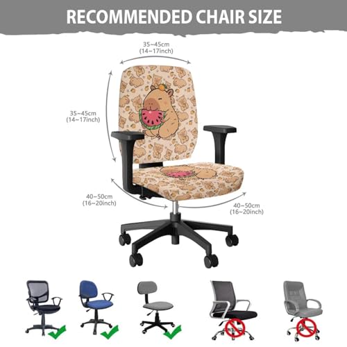 Stretchable Office Chair Cover - 2-Piece Universal Fit Protector