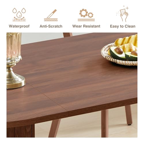 70-Inch Oval Dining Table, Modern Farmhouse Kitchen Table for 4-6 People