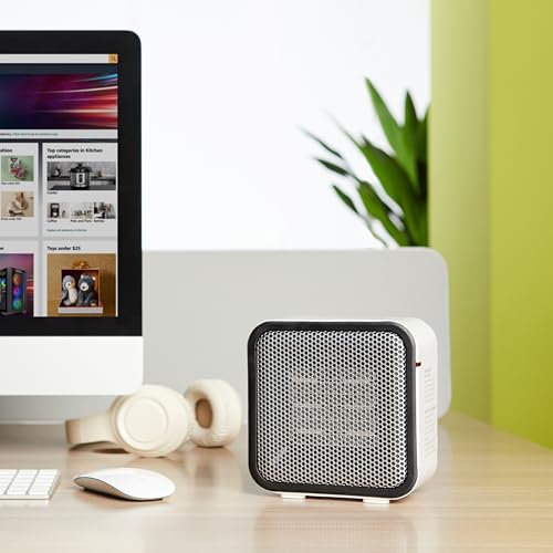 Portable Ceramic Mini Space Heater 500W with Tip-Over Protection