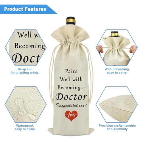 Mikela Doctor Gifts for Men Women Style 1 Wine Bag - Retirement, Birthday, Medical Graduation