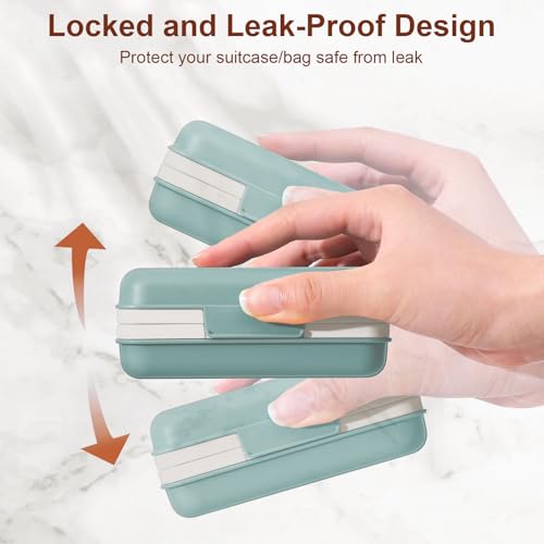 Quatish Leakproof Travel Bar Soap Holder Dish with Lid and Drainage Tray