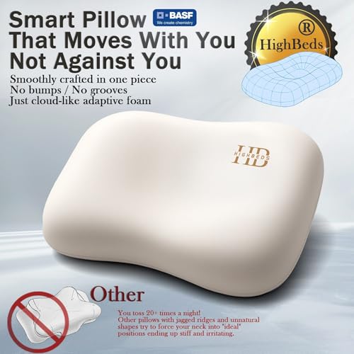 Cervical Neck Pillow for Side Sleepers - Memory Foam Pain Relief