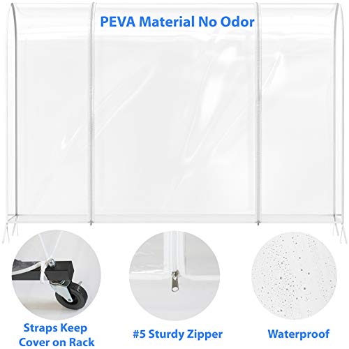 SIMPLE HOUSEWARE Clear Garment Rack Cover