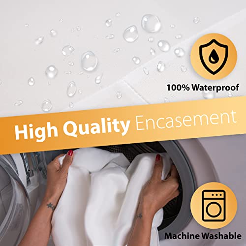 Waterproof Queen Mattress Protector - 6-Sided Encasement, Breathable Fabric