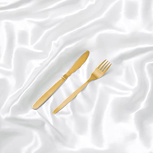 12-Pack Satin Cloth Napkins, 17x17 Inch White Washable Table Napkins