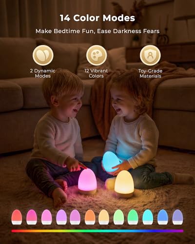 Rechargeable Baby Night Light - Dimmable Touch Control Nursery Egg Light