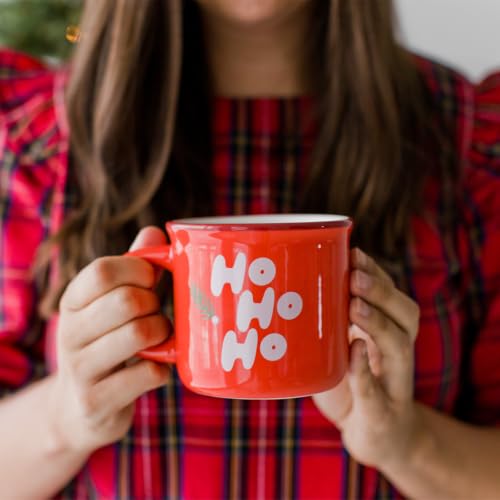 Ho Ho Ho Christmas Camper Mug - 15 oz Red Holiday Coffee Cup (Variation: Ho Ho Ho Mug) by Pearhead