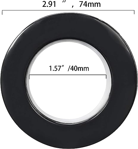 16-Pack 40mm Snap-Together Curtain Grommets, Matte Black Low-Noise ABS