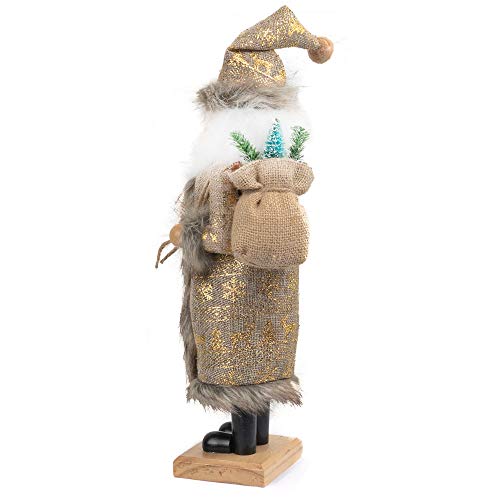 Handmade Wooden Santa Nutcracker Figurine - Festive Christmas Decor