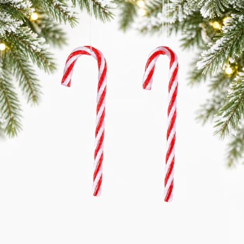 Baiinjiene 32pcs Red & White Candy Cane Ornaments, 12cm Christmas Tree Decorations
