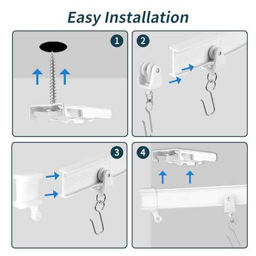 Flexible 9.8ft Ceiling Curtain Track System for Room Dividers and RVs