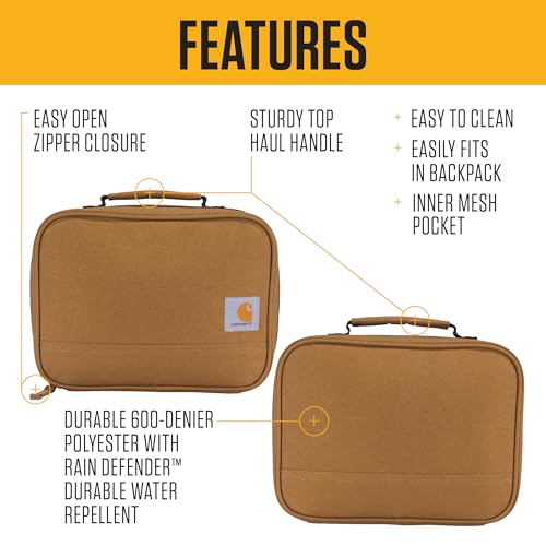 Insulated Lunch Cooler Bag, 4-Can Soft-Sided Lunch Box for Work and School