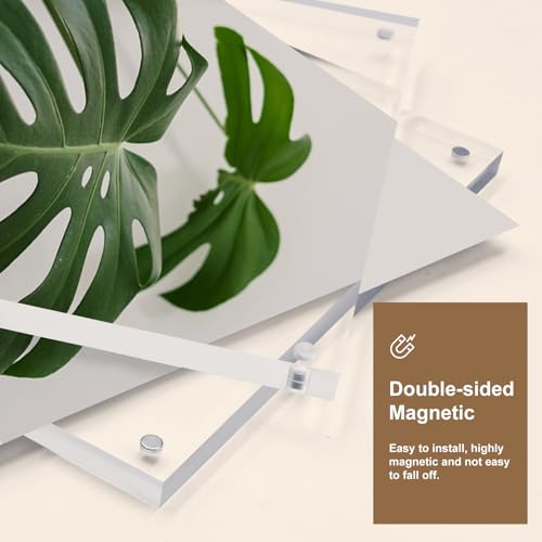5x7 Clear Acrylic Picture Frames (6 Pack) - Magnetic Desktop Display