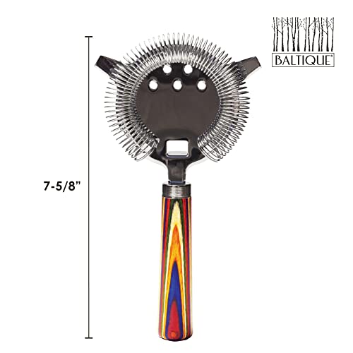 Totally Bamboo Marrakesh Collection Hawthorne Cocktail Strainer - Stainless Steel Bar Tool