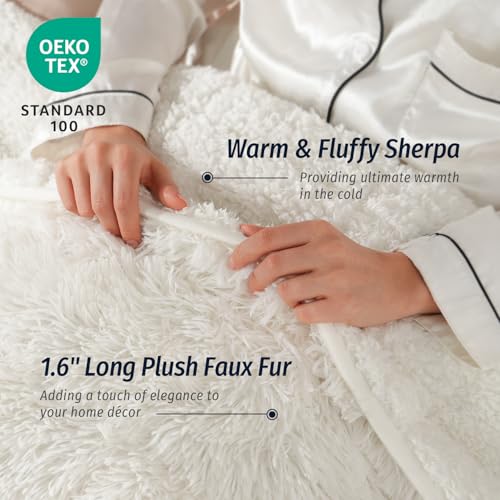 Weighted Blanket 15lbs Twin Size Faux Fur - Soft Plush Throw