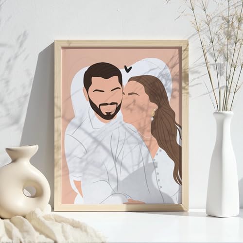 Custom Faceless Portrait Illustration Hand-Drawn From Your Photo
