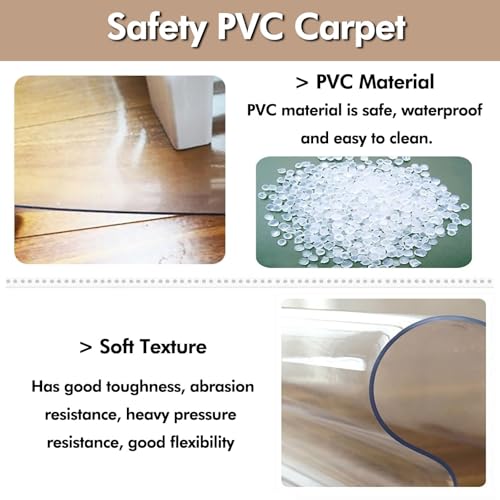 1.5mm Clear Floor Protector Mat for Hardwood Floors - 3x5ft