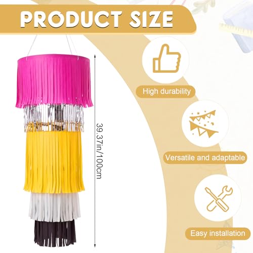 Giant Pencil Fringe Chandelier - 39 Inch Back to School Classroom Decor