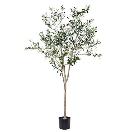 6FT Artificial Olive Tree with Bendable Branches for Indoor Decor
