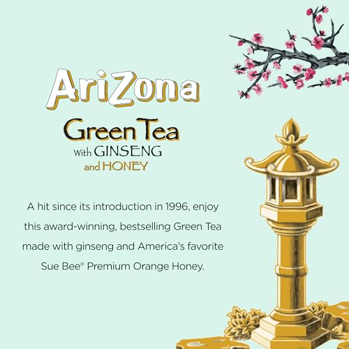 Arizona Green Tea with Ginseng and Honey 16 Fl Oz 12 Pack