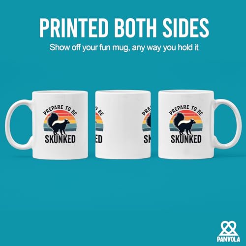 Panvola Skunked Cribbage Mug 11oz White Ceramic Game Night Coffee Cup