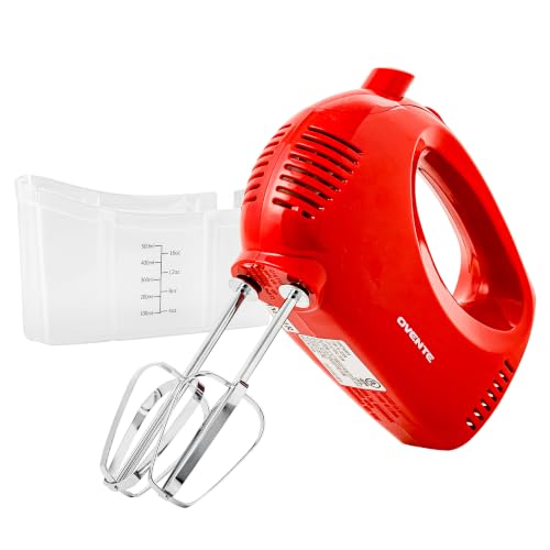 5-Speed Electric Hand Mixer with Storage Case & Stainless Steel Whisks