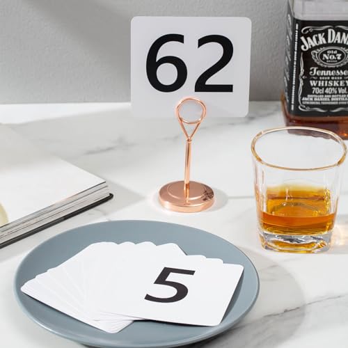 50-Piece Plastic Table Numbers 1-50, Double-Sided Event Place Cards