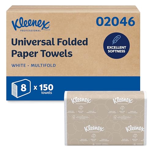 Multifold Paper Towels Bulk Case - Soft 1-Ply White Sheets (1,200 Count)