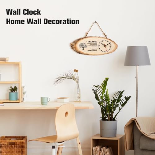 Engraved Wooden Clock DIY Gift for Dad - Personalized Table or Wall Decor