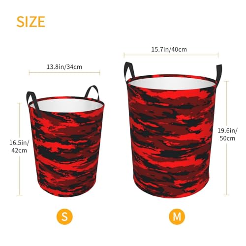 Collapsible Camouflage Laundry Hamper - Waterproof Storage Basket 38L