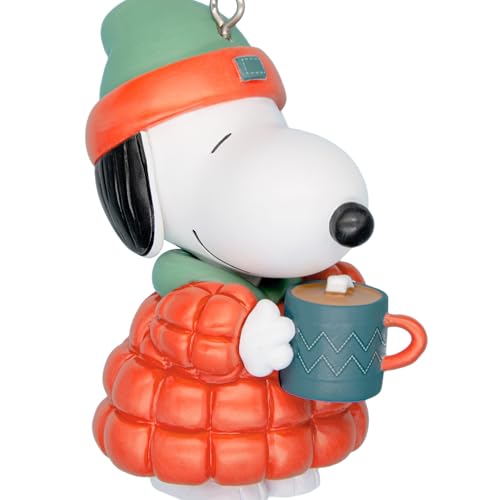 Hallmark Peanuts Snoopy Holding Hot Cocoa Christmas Ornament - Festive Holiday Decor