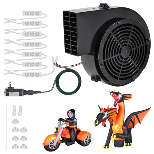 2A Replacement Inflatable Blower with 12V Adapter and 7 LED Lights for Holiday Decor