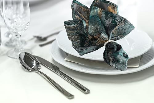 GERILKAI 10 Pcs Silver Stainless Steel Napkin Rings – Modern Design