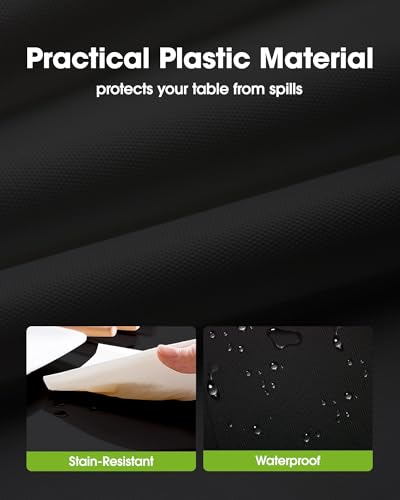 Pureegg Black Disposable Table Cloth 54x108 3-Pack for 4–8 ft Tables