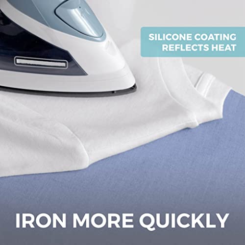 Extra Thick Ironing Board Cover 15x54 - Scorch Resistant Silicone Coating