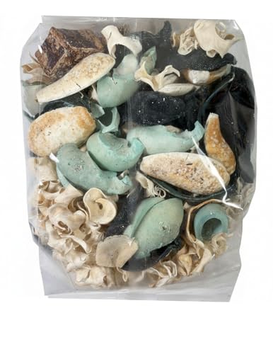 Ocean Breeze Scented Potpourri Blue Botanical Bowl Filler with Seashells