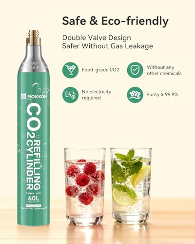 Threaded 60L CO2 Cylinder for Sparkling Water Makers