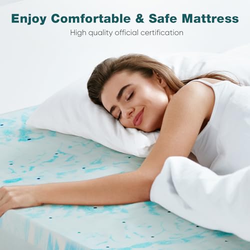 Sweetcrispy 3-Inch Cooling Gel Memory Foam Mattress Topper - Full Size