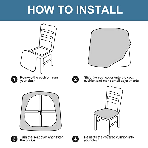 Waterproof Stretch Chair Covers for Dining Room Chairs (4 PCS)