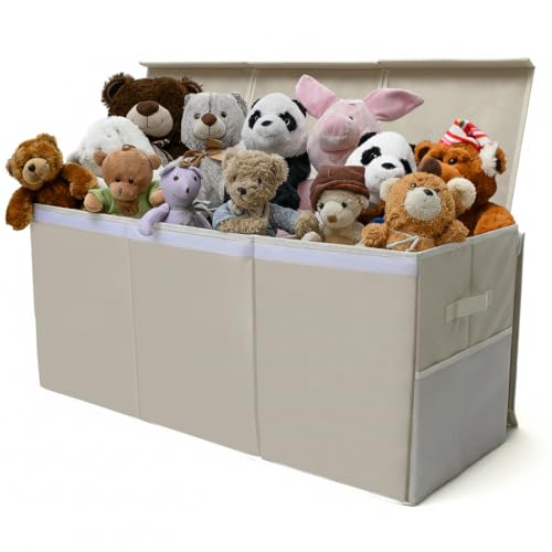 Extra Large Toy Storage Organizer with Lid - 37-Inch Collapsible Toy Chest