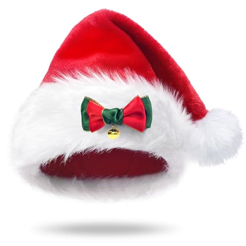 Kids Red Velvet Santa Hat - Christmas & Holiday Party Accessory