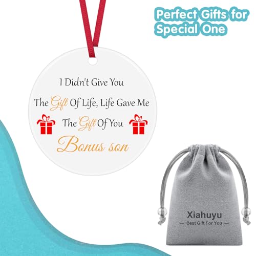 I Didn’t Gift Life Gift Bonus Son Ornament - Step Son, Son-in-Law Ceramic Keepsake