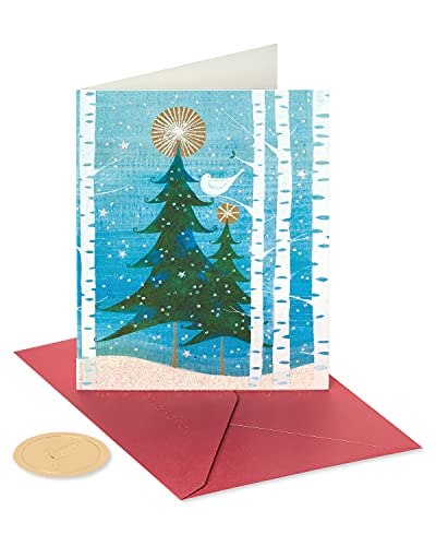 Papyrus Christmas Cards Boxed Set with Envelopes - Peace and Happiness Snowbird, 20 Count