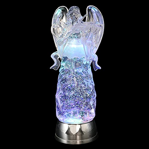 Eldnacele Angel Violin Snow Globe Lantern with Color Changing Light & Timer - Violinist Variant