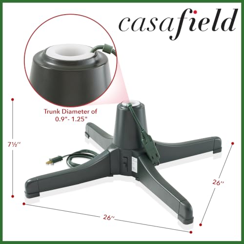 Rotating Christmas Tree Stand with Outlets - Supports Up to 7.5 ft Artificial Tree