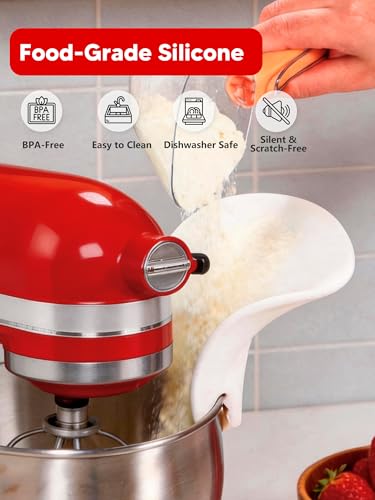 Silicone Stand Mixer Pouring Chute - Mess-Free Flour & Ingredient Funnel